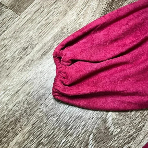 Womens NWT Chelsea & Violet Velour-like Red Dress - M - Picture 3 of 10